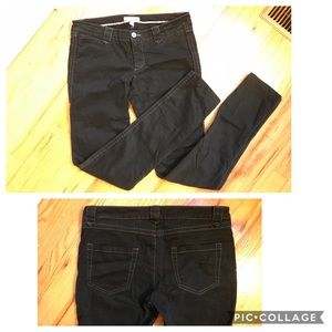 Joie black pants jeans 6 skinny contrast stitching